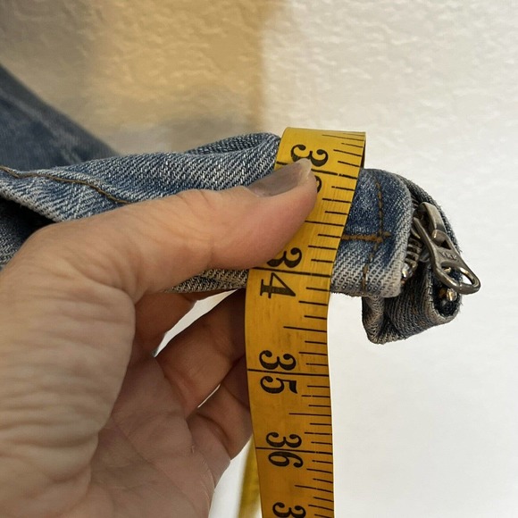 Golden Denim Mens Jeans Size 30 Actual 30x34 “Wash Ankle Zip Button Fly LA - Picture 8 of 8